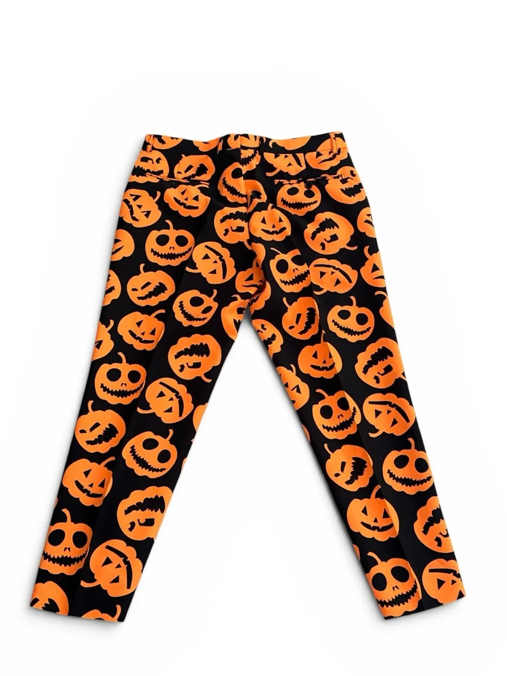 Adult Jack-O-Lantern Suit Orange Black Pumpkin Print Halloween Blazer